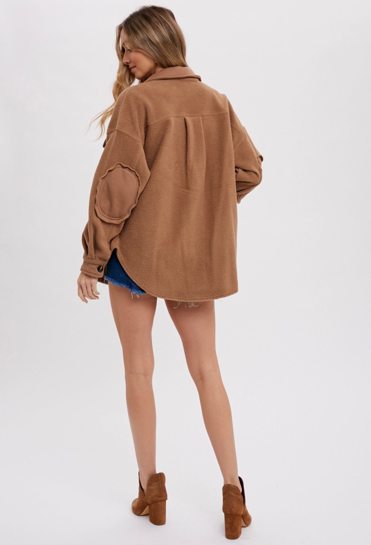 Latte Teddy Shacket