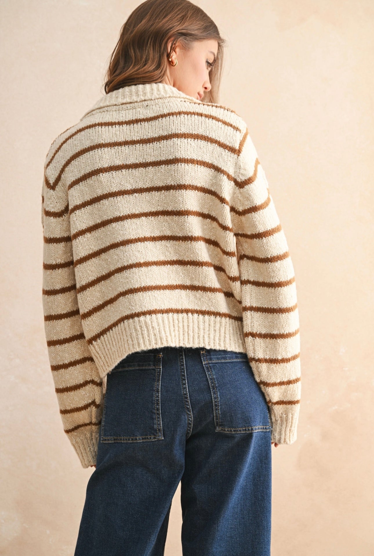 Warm In The Wind Striped Sweater