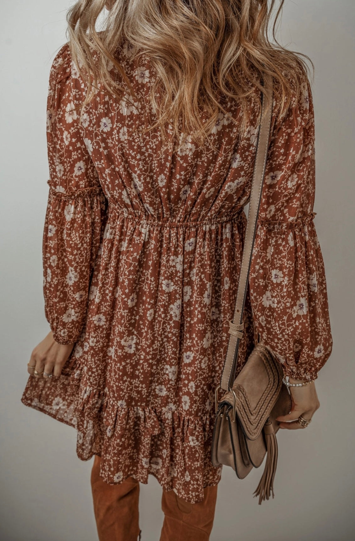 Boho Fall Mini Dress