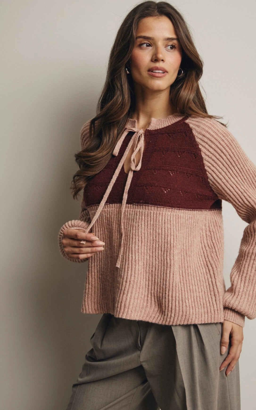 Sweetheart Two Tone Sweater