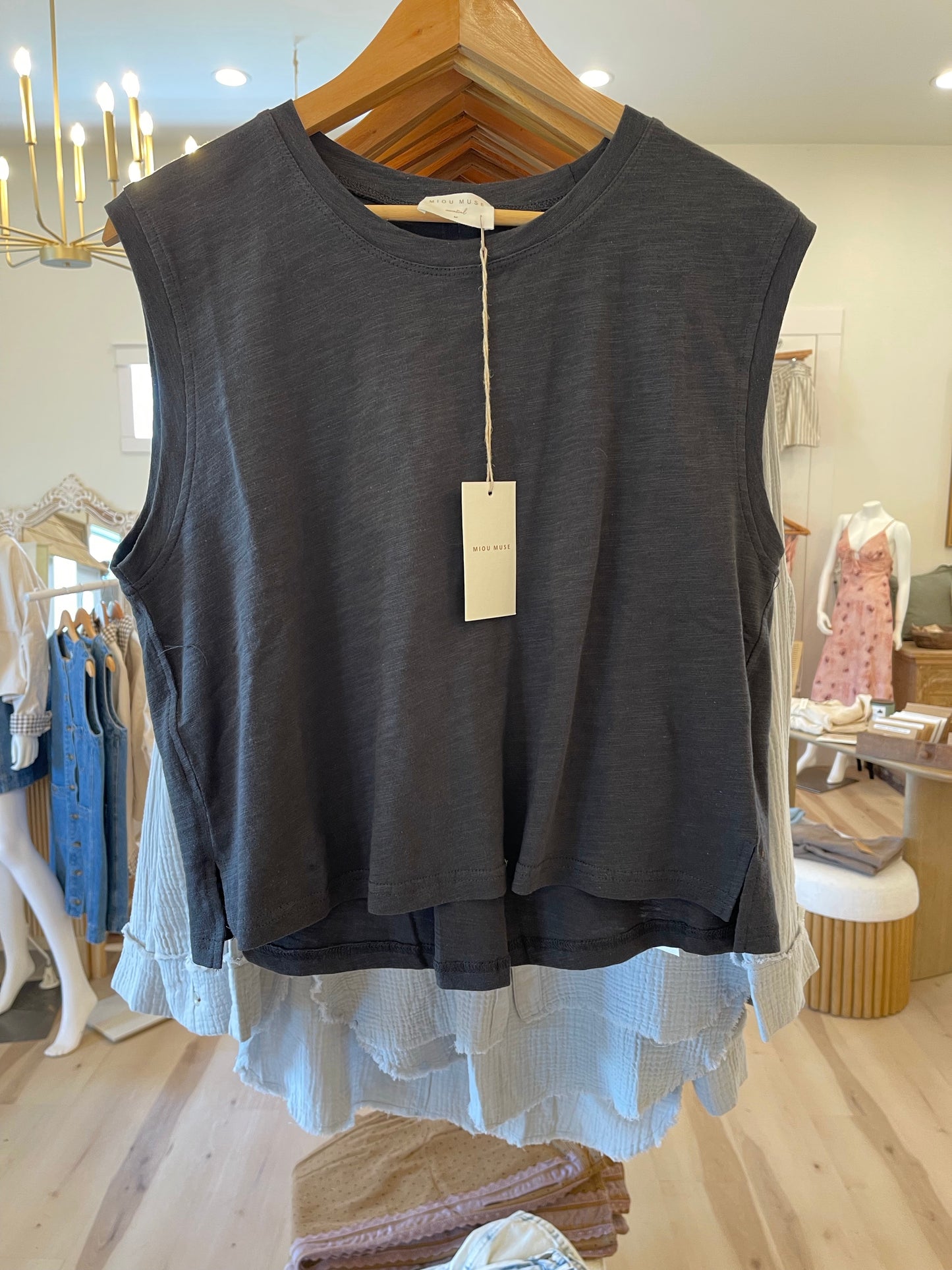 Charcoal Samantha Tank