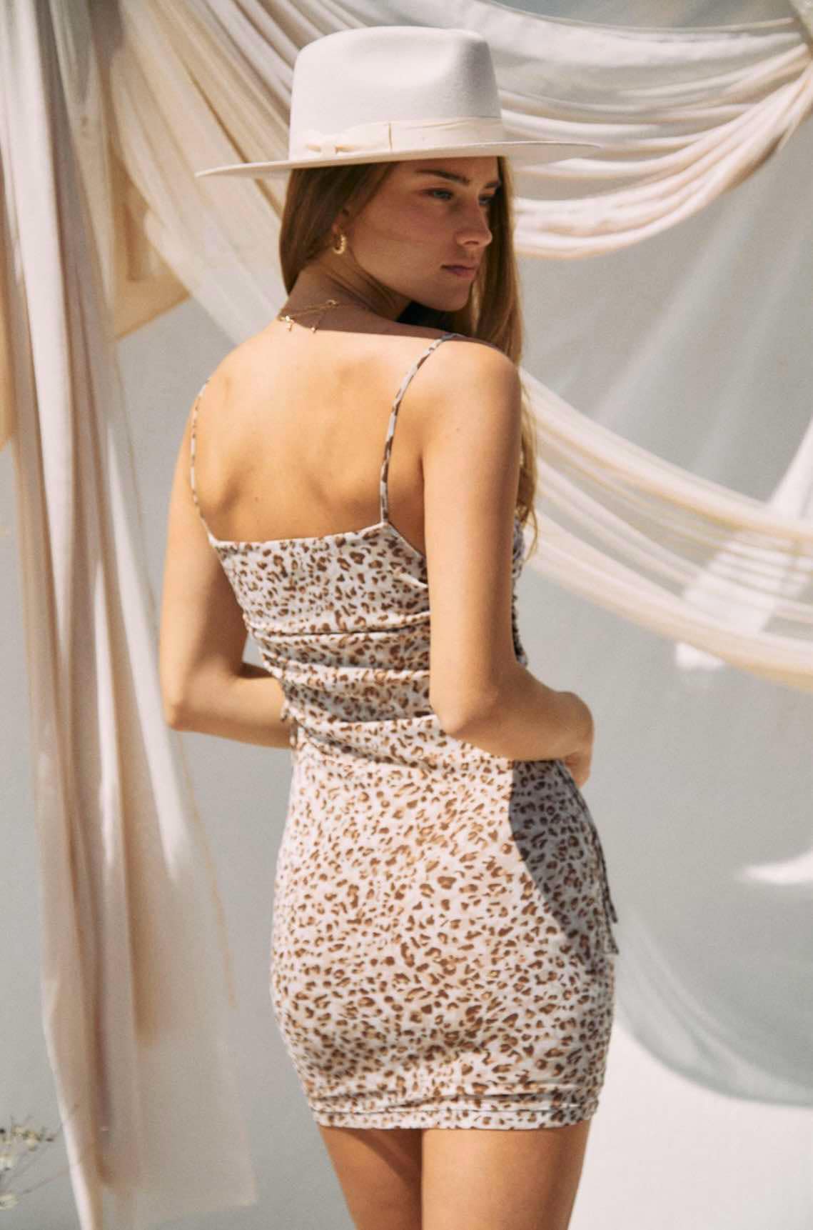 Leopard Print Mesh Dress