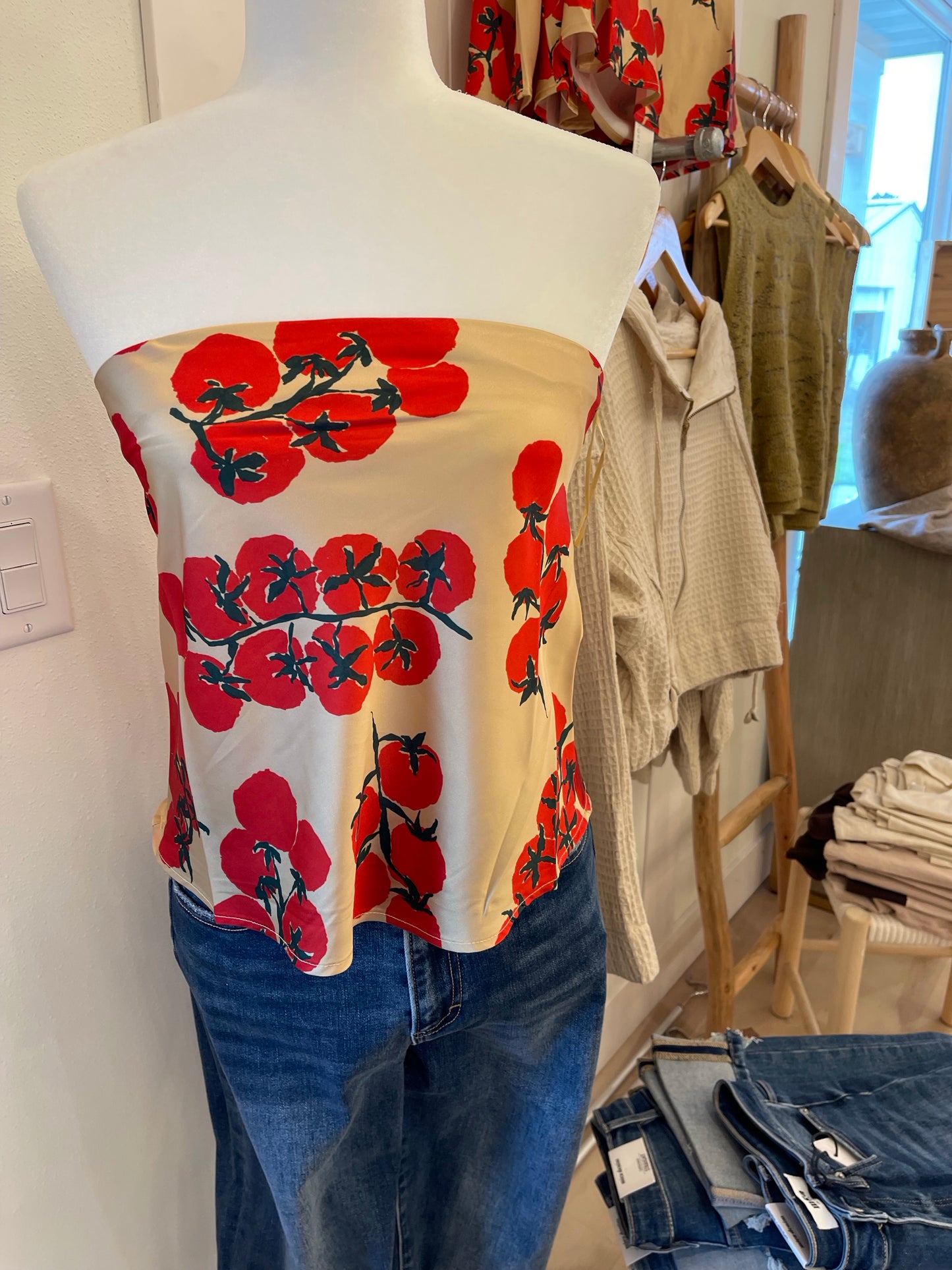 Tomato Vine Silk Top
