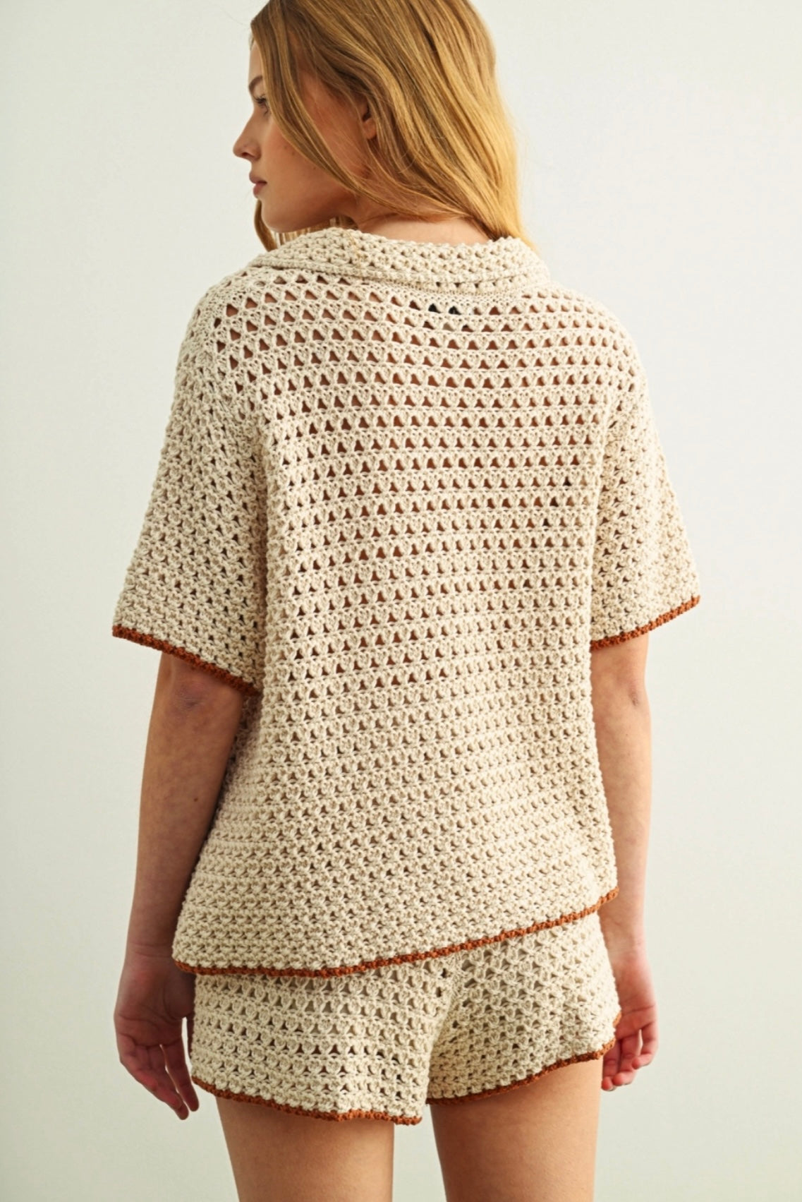 Stitch Knit Button Top