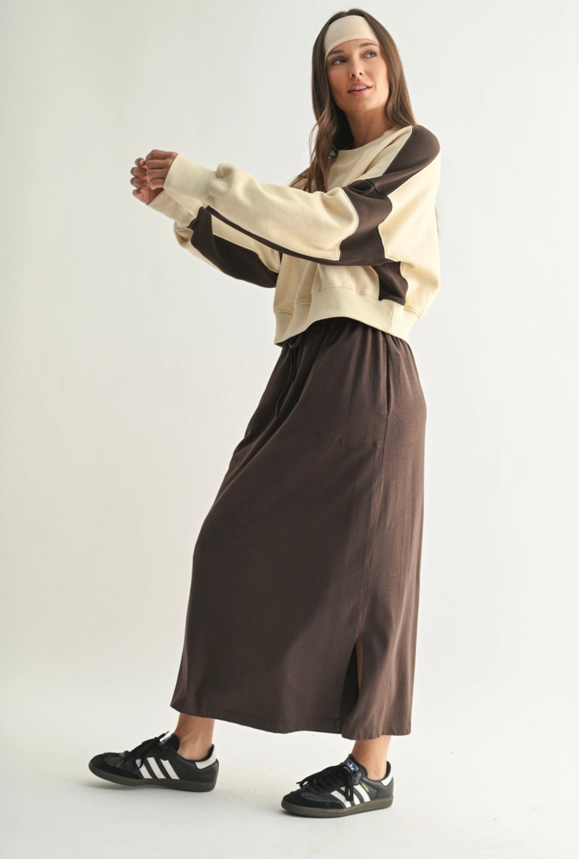 Expresso Two Toned Crewneck