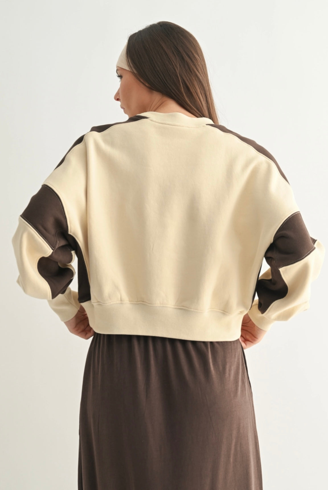 Expresso Two Toned Crewneck