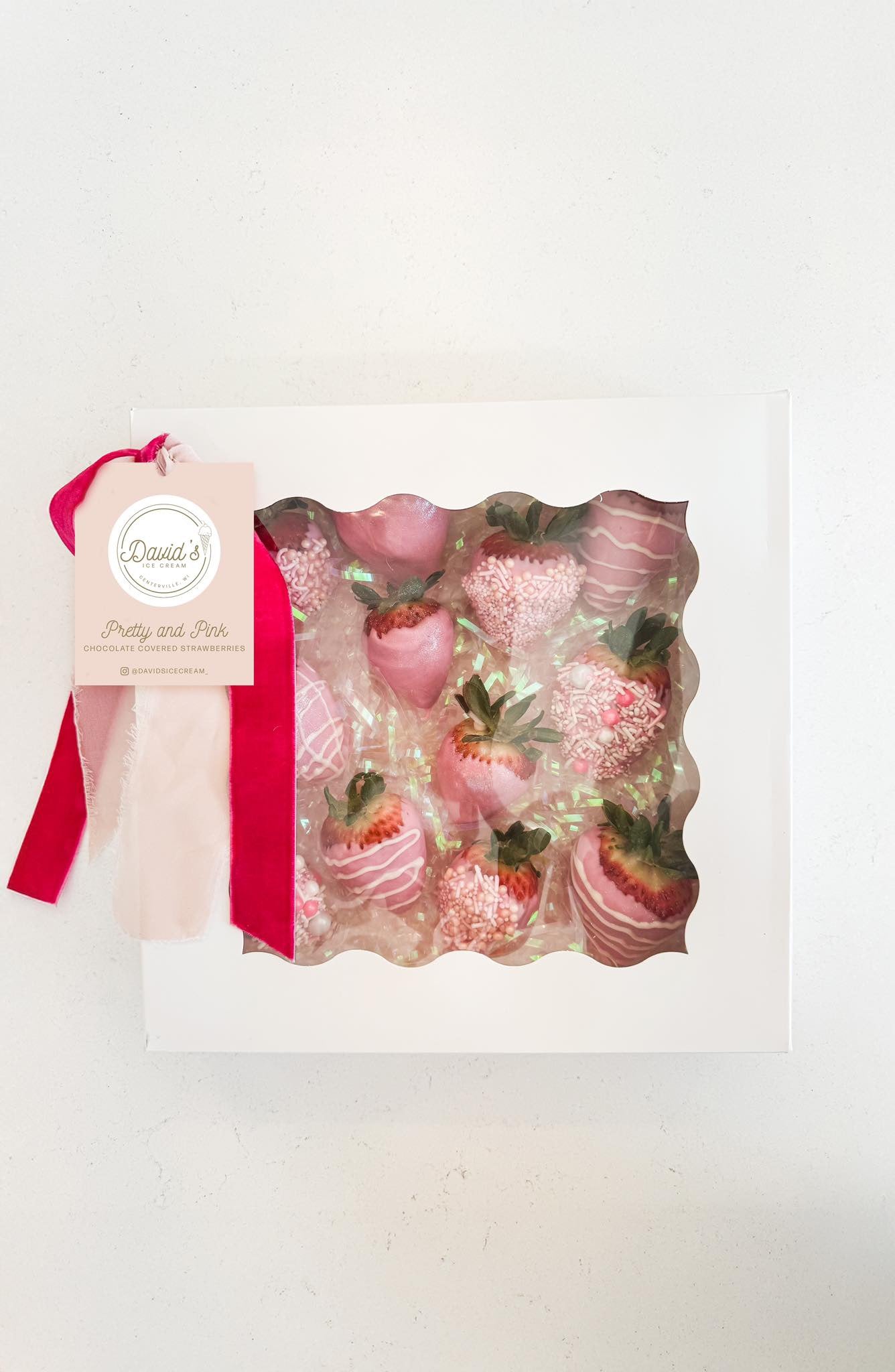 Pretty & Pink David’s Chocolate Covered Strawberries Muted Tones Boutique
