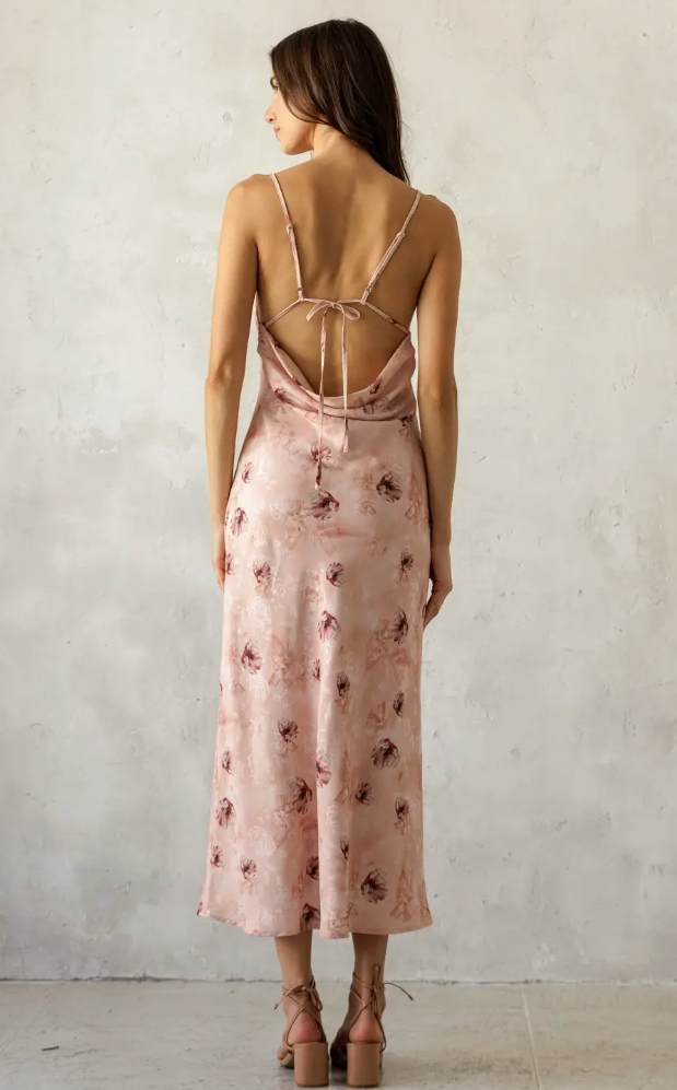 Rose Romance Silk Dress