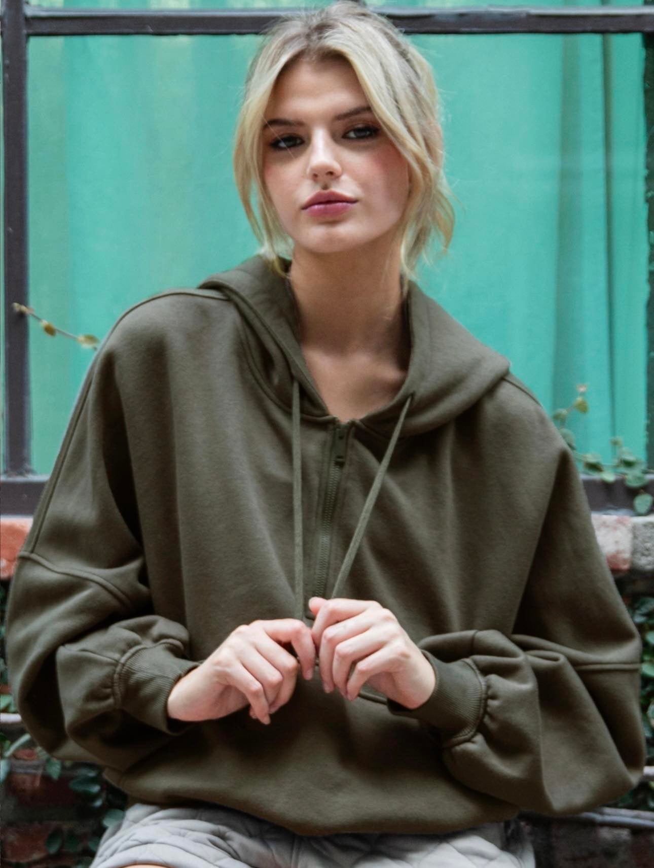 Olive Terry Pullover