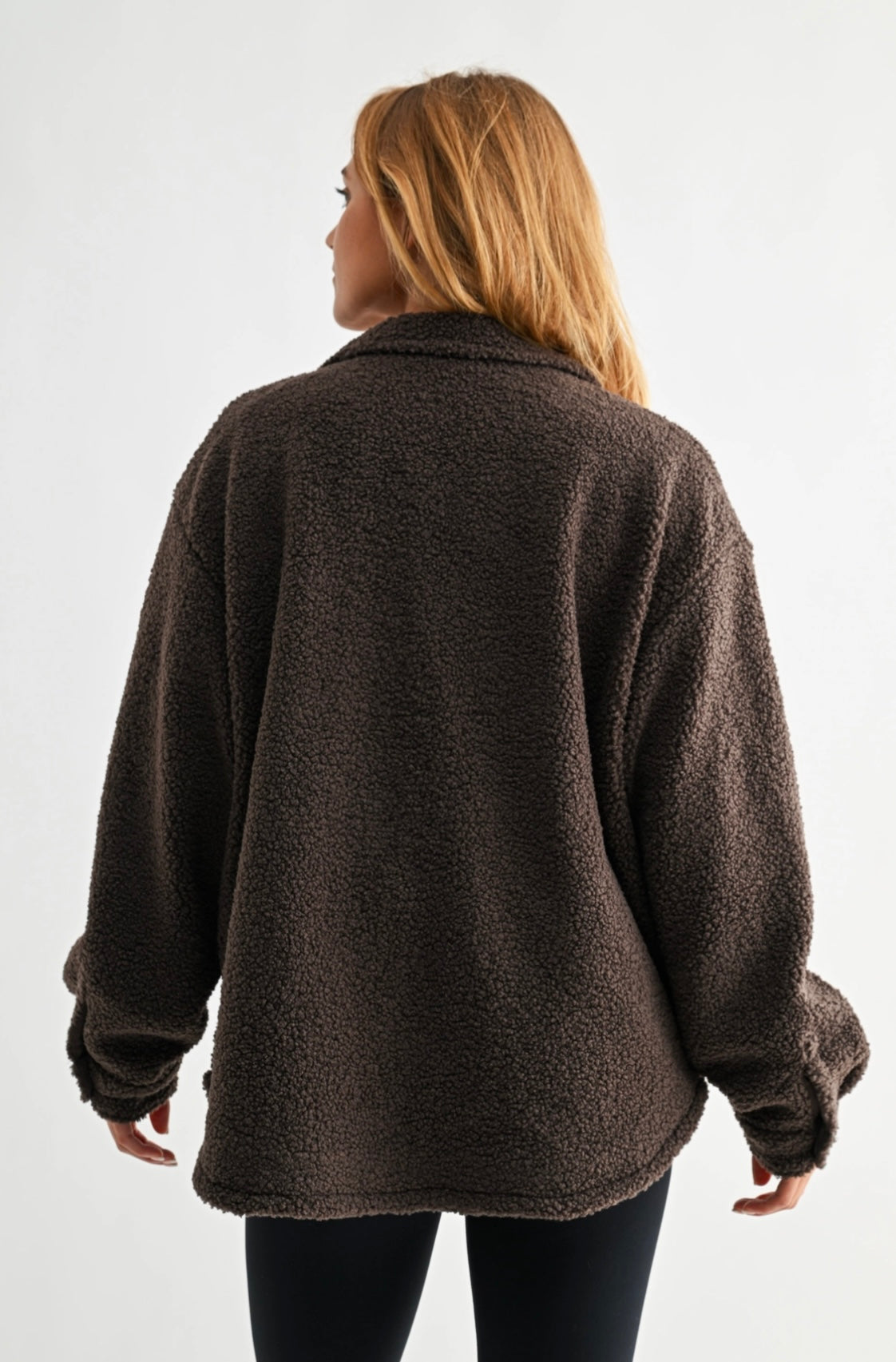 Espresso Sherpa Button Up