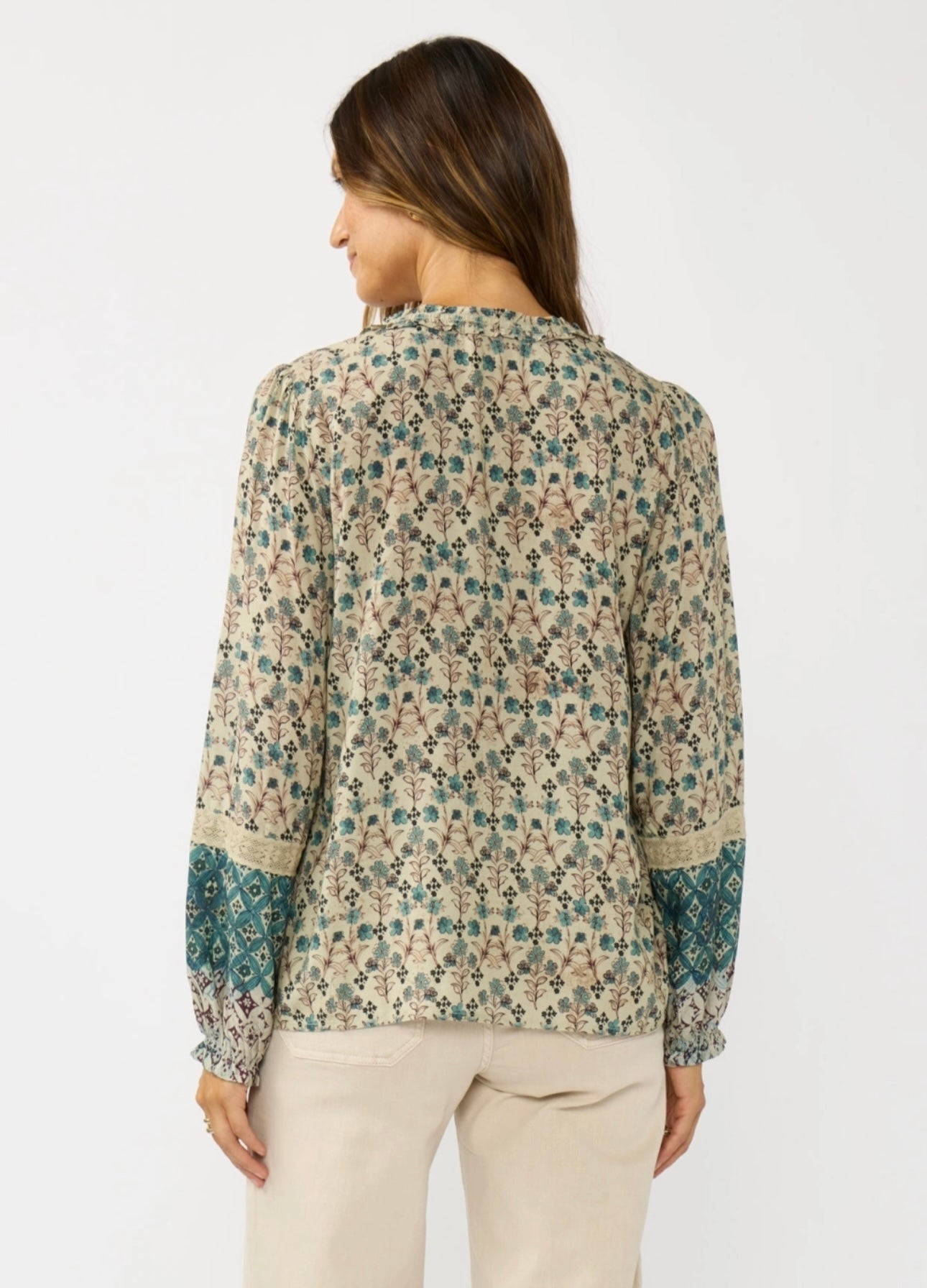 Dainty Blue Floral Blouse