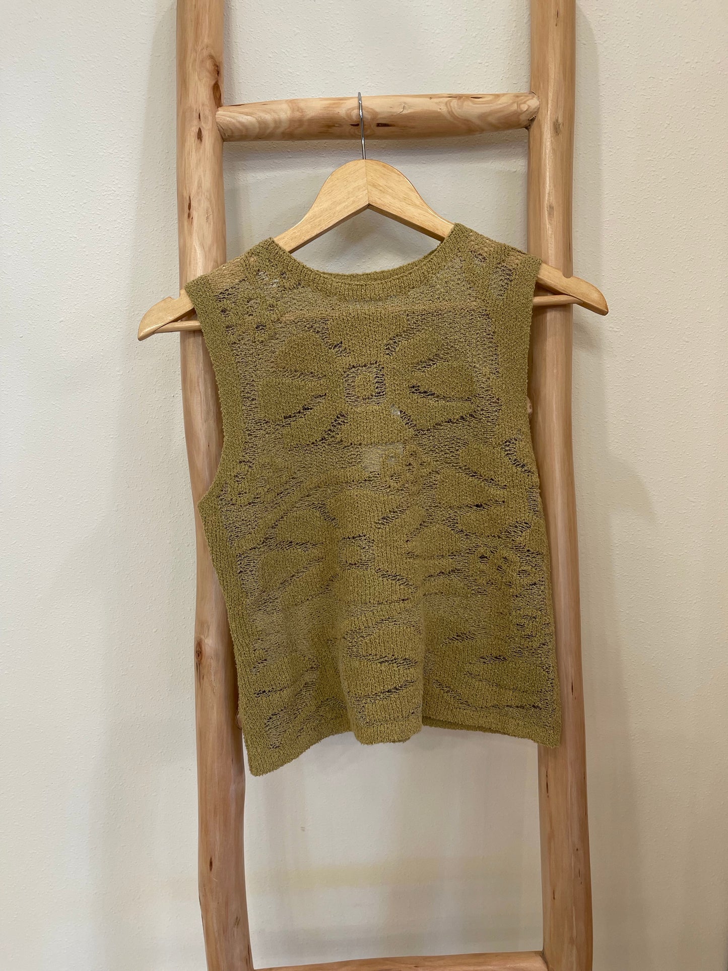 Earthy Green Knit Top