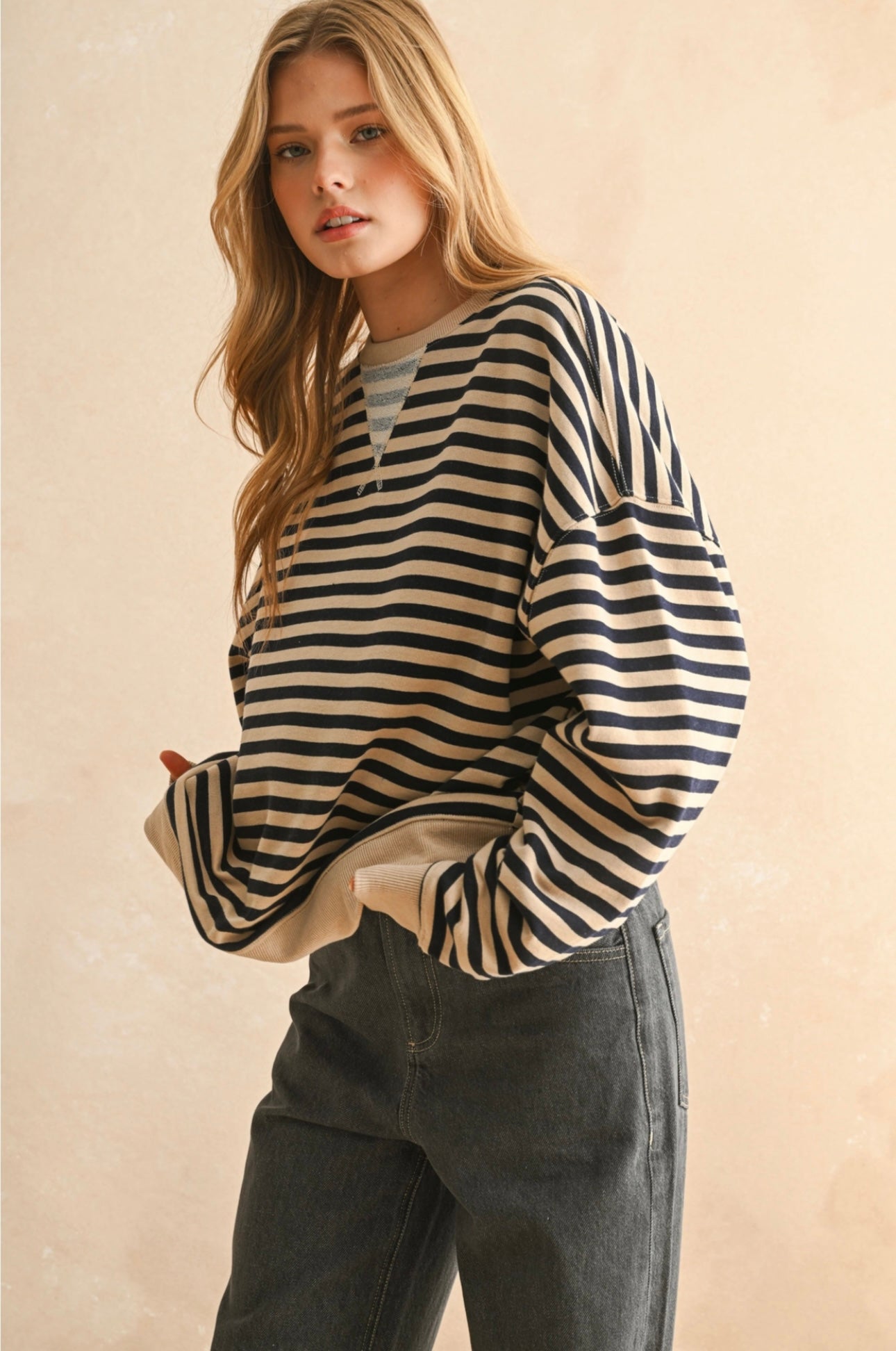 Stripped Crewneck