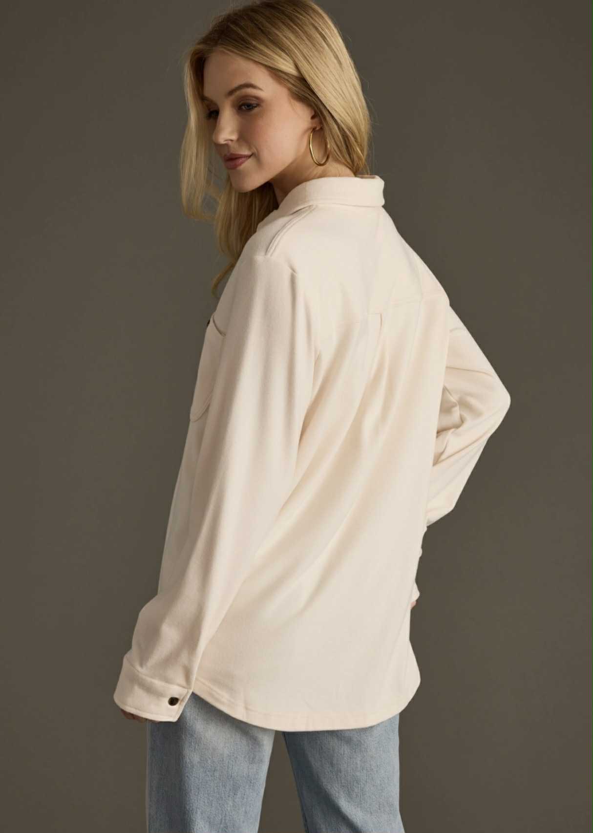 Cream fall button up
