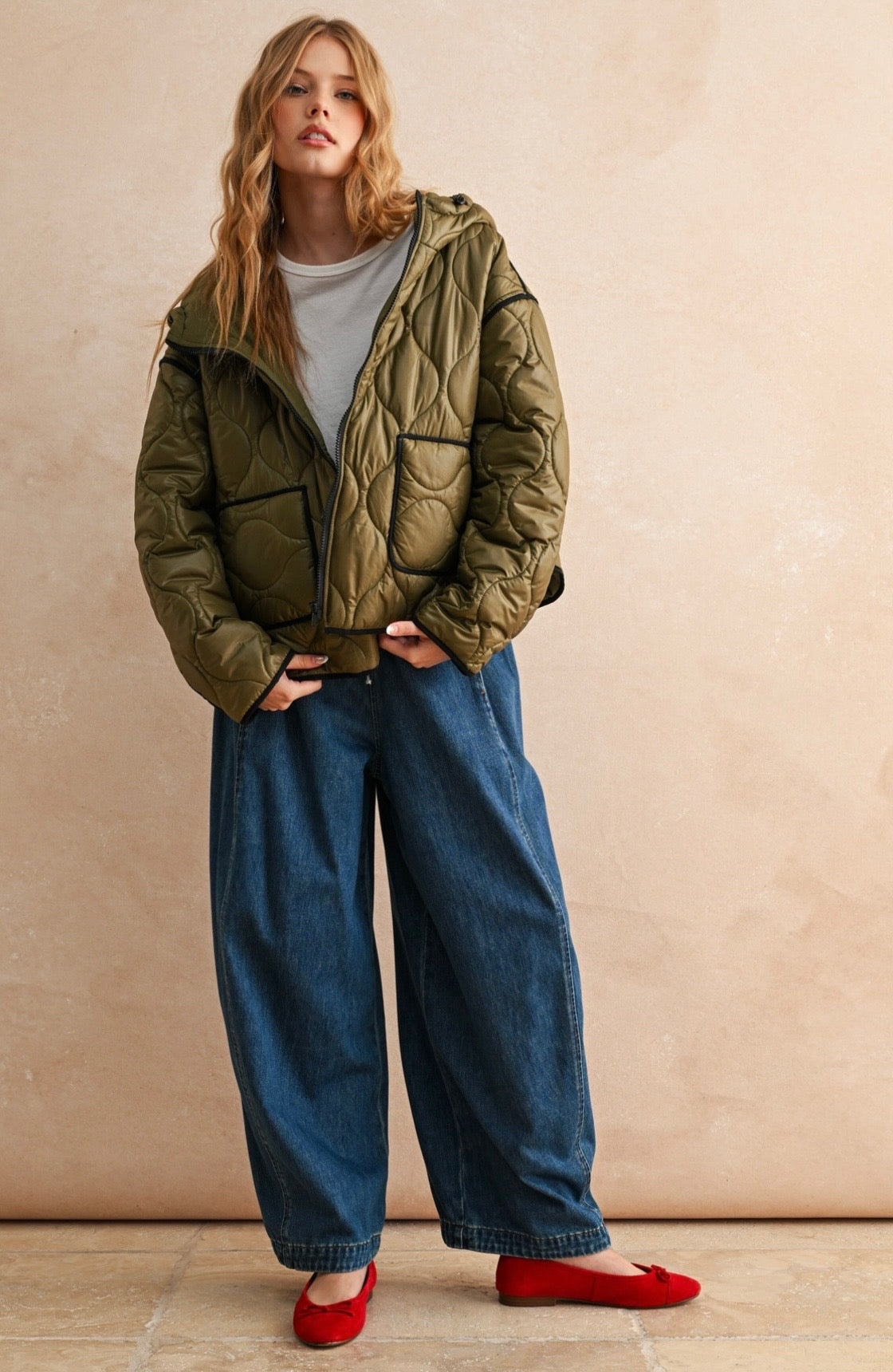 Olive Quilted Jacket