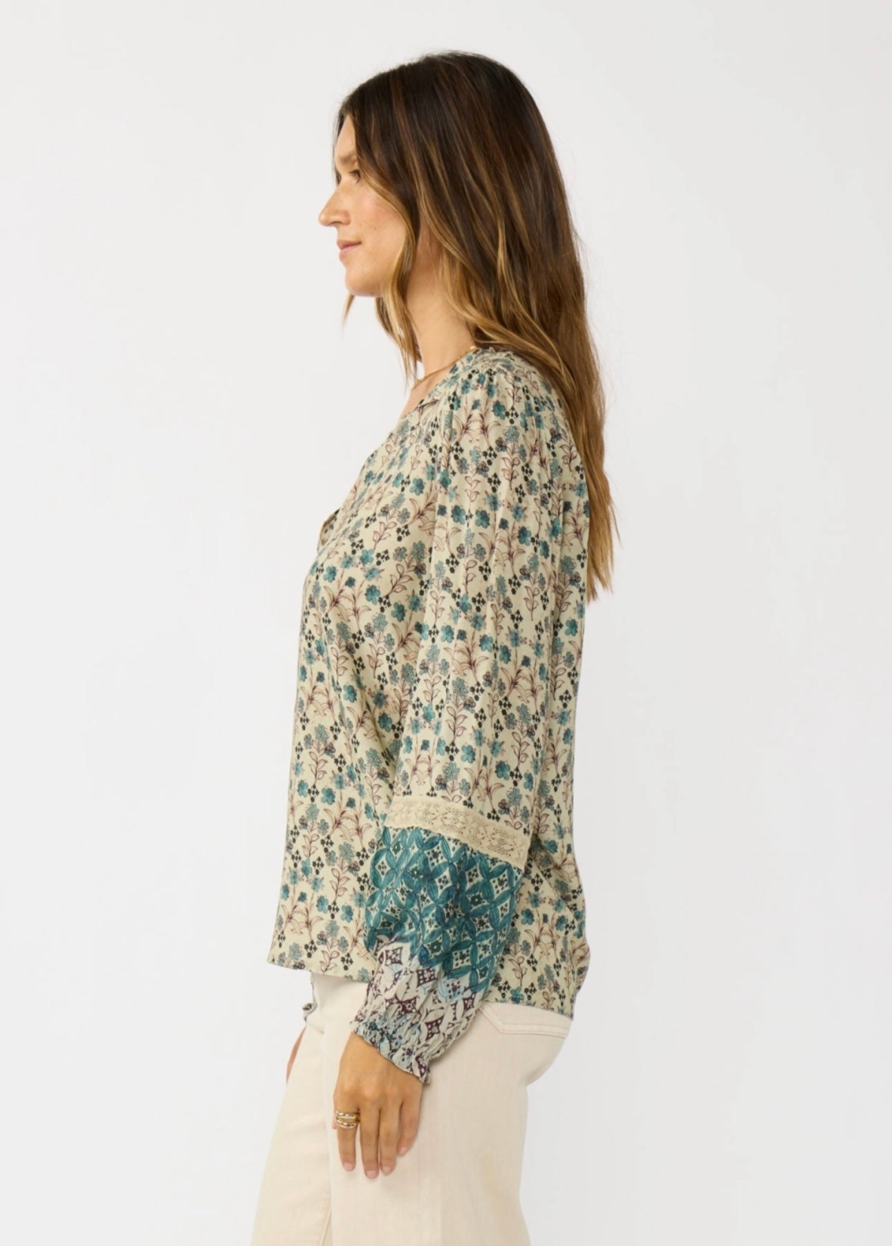 Dainty Blue Floral Blouse