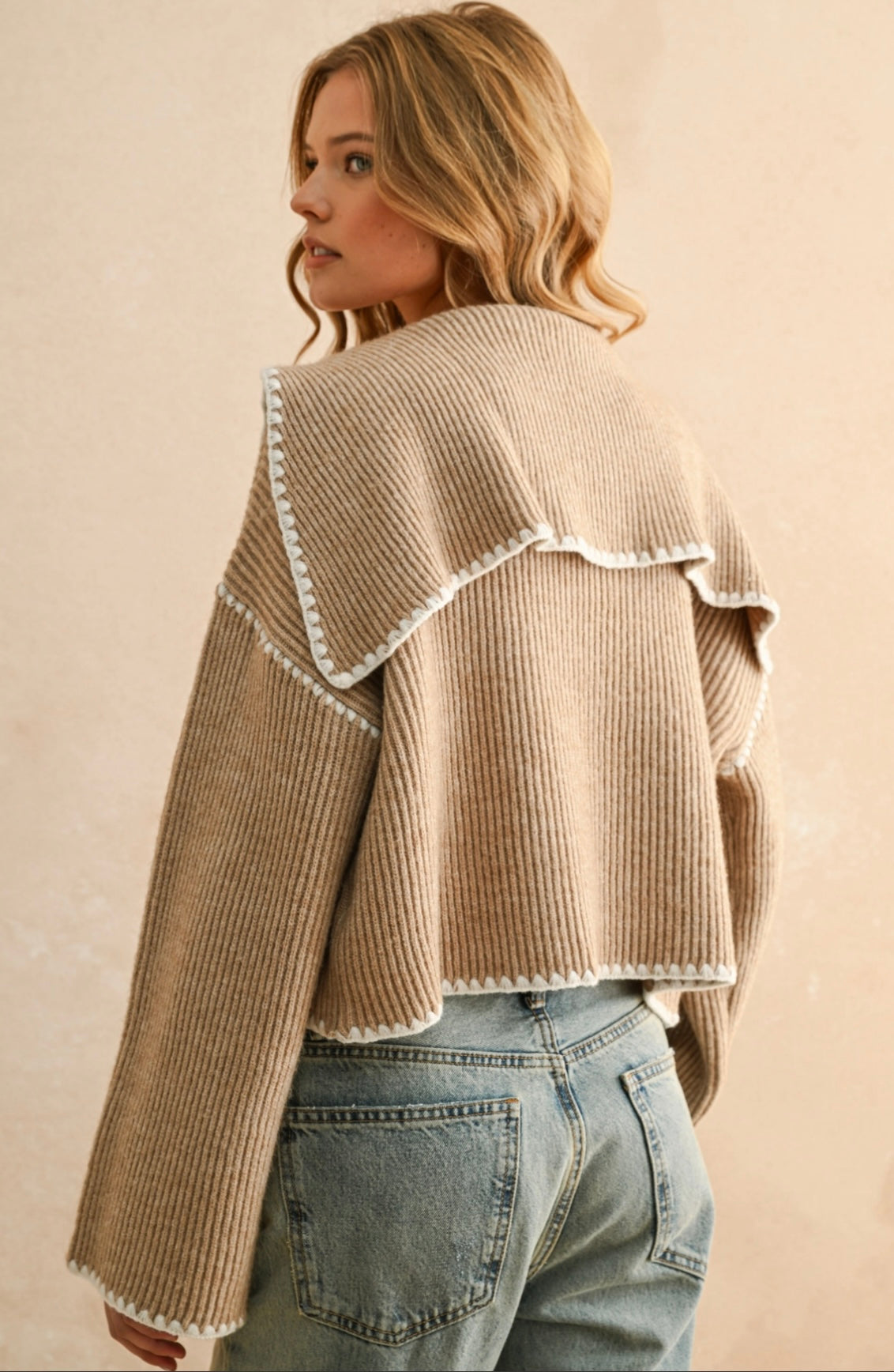 Tan Stitch Sweater