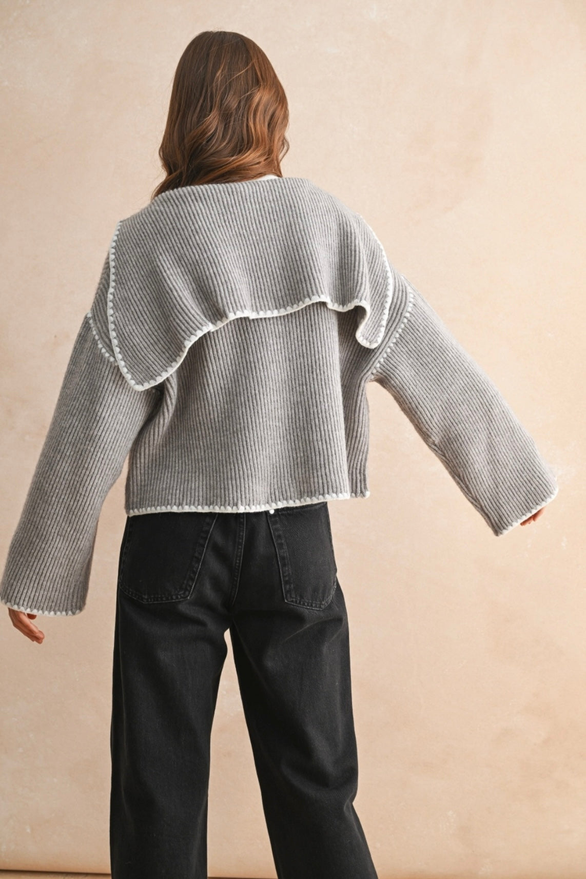 Grey Stitch Sweater