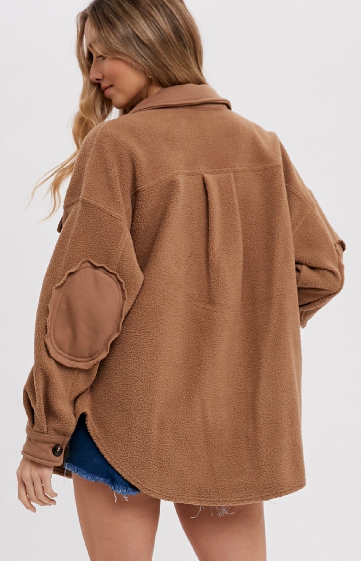 Latte Teddy Shacket