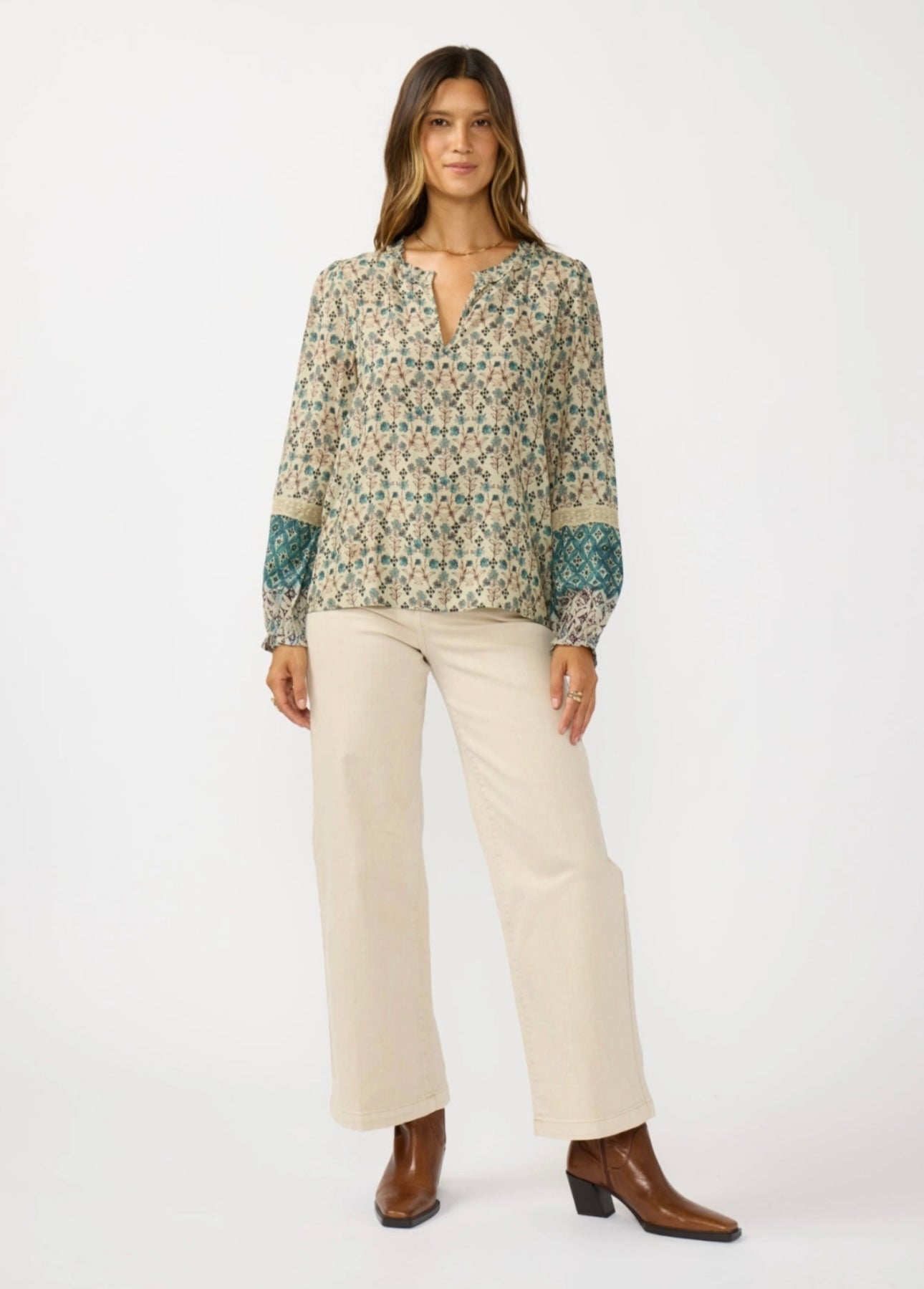 Dainty Blue Floral Blouse