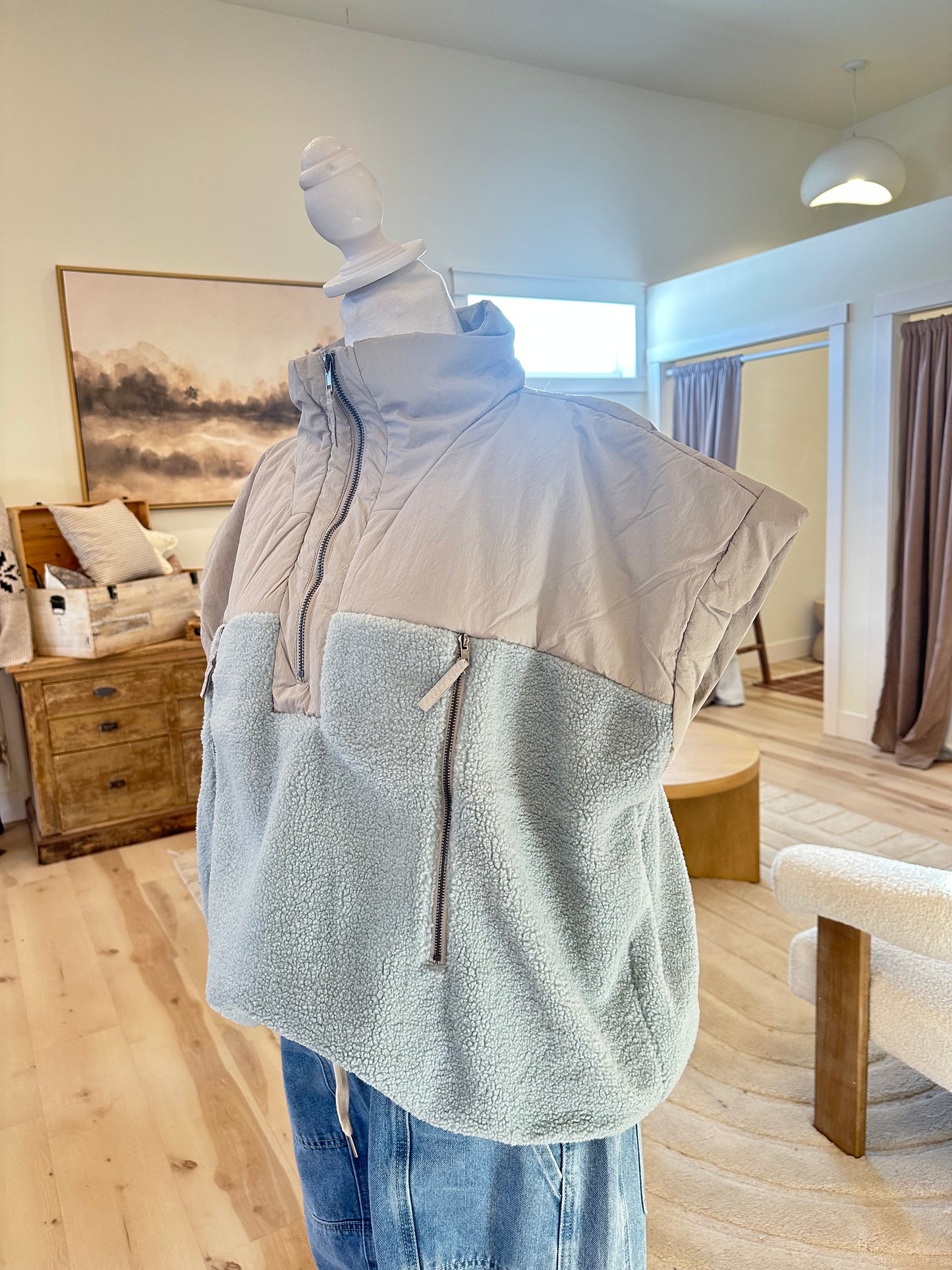 Plus Size Blue Pullover