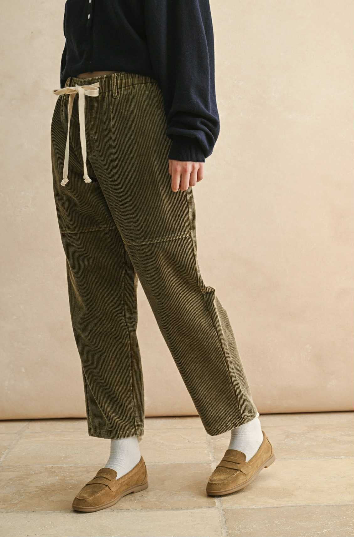 Olive Corduroy Pants