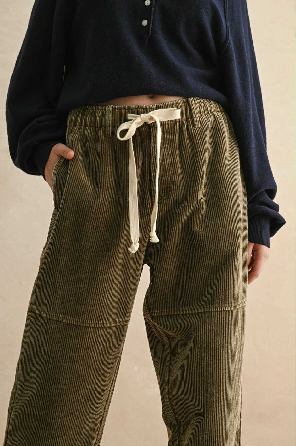Olive Corduroy Pants