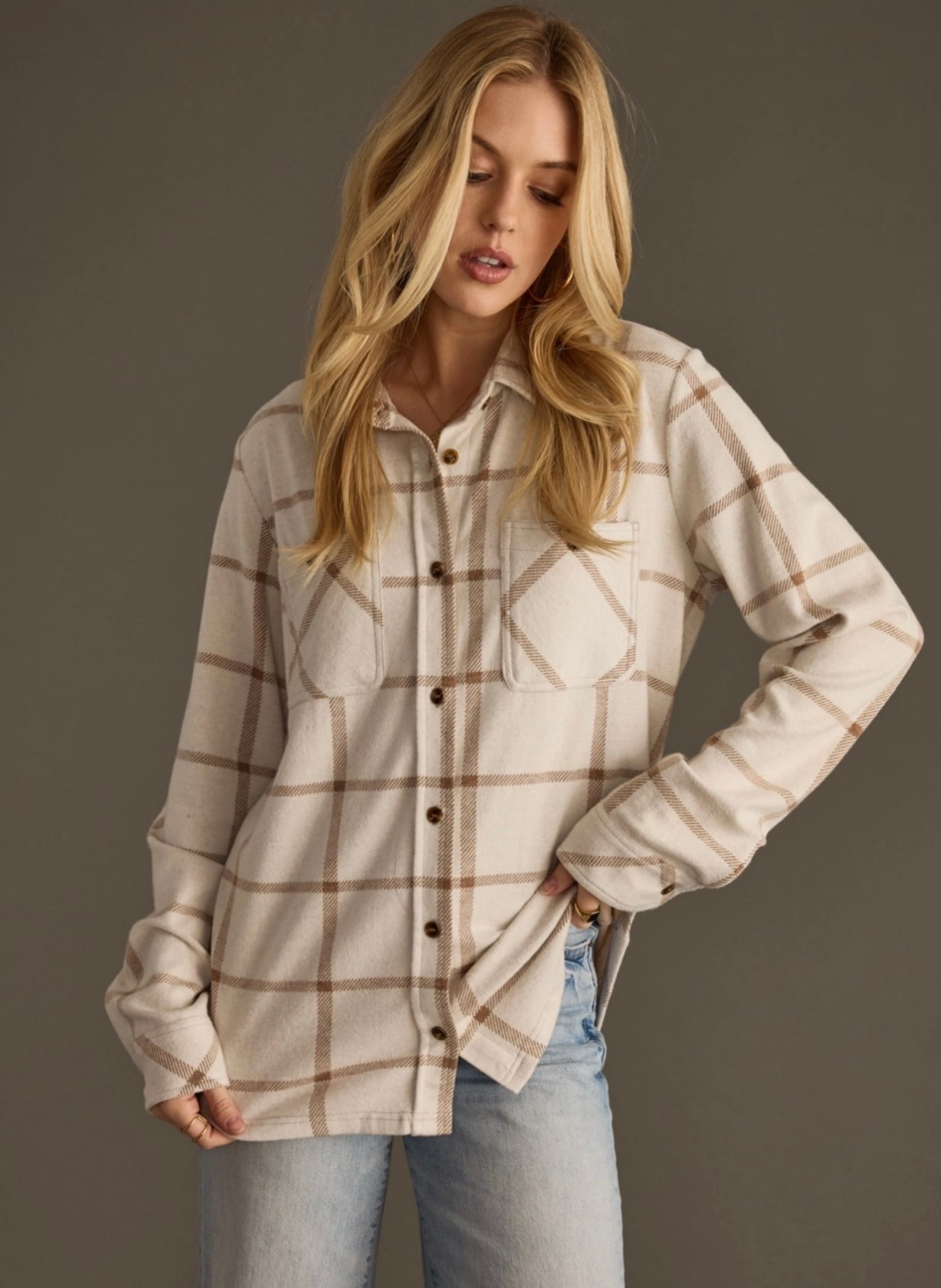Muted Tones Cream Flannel