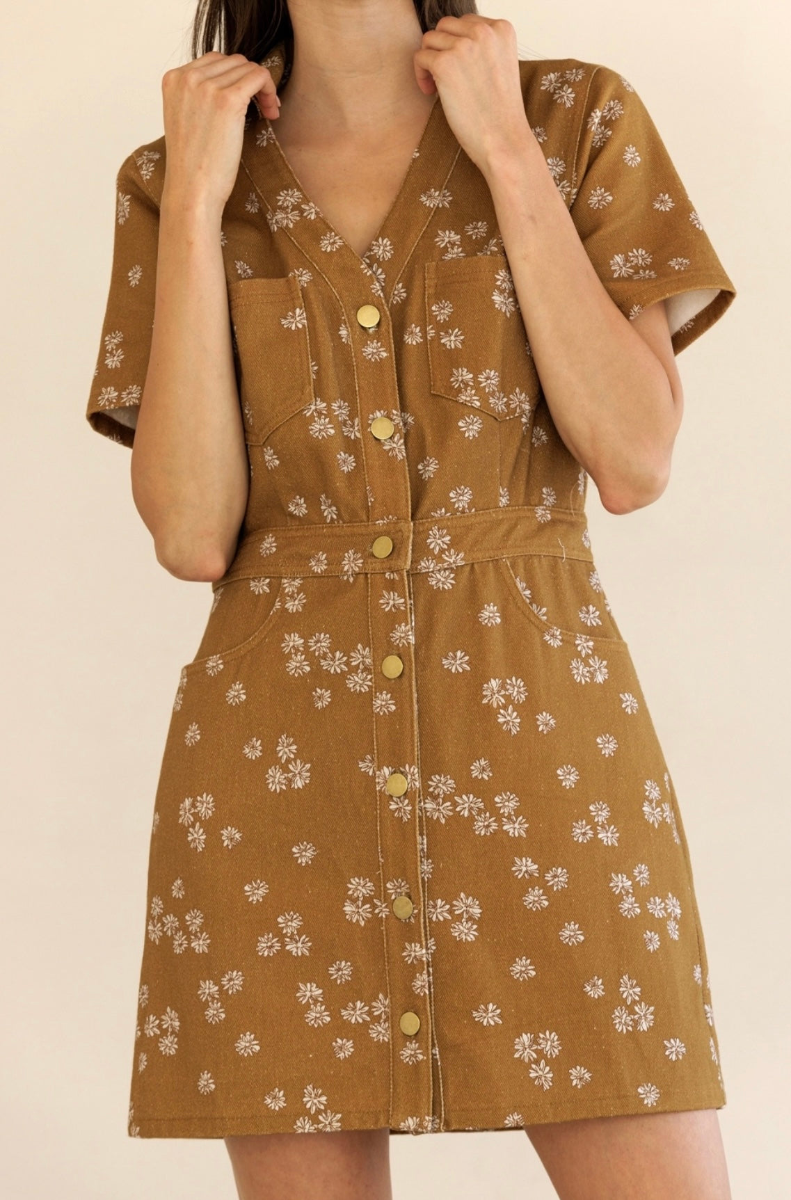 Button Down Floral Dress