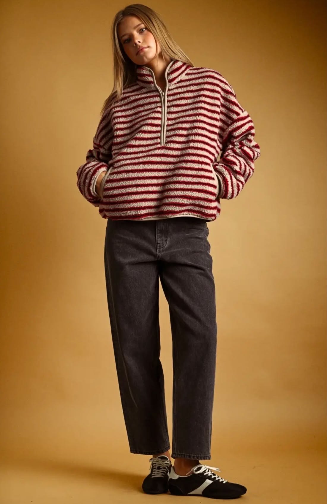 Stone Red Half Zip