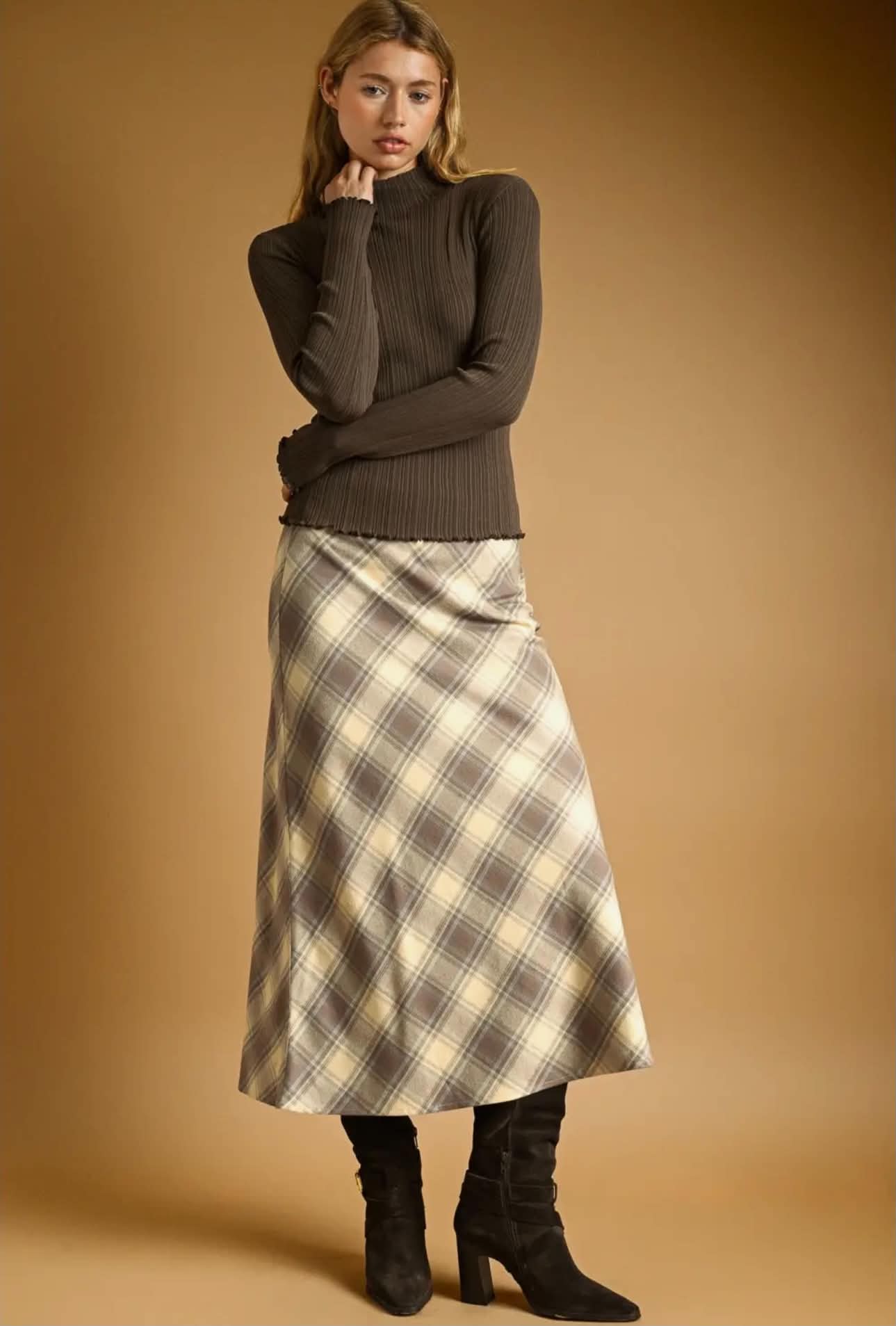 Plaid Maxi Skirt