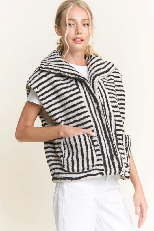Black Striped Vest