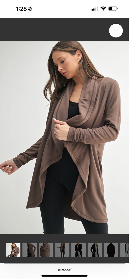 Java Fleece Lined Cardigan