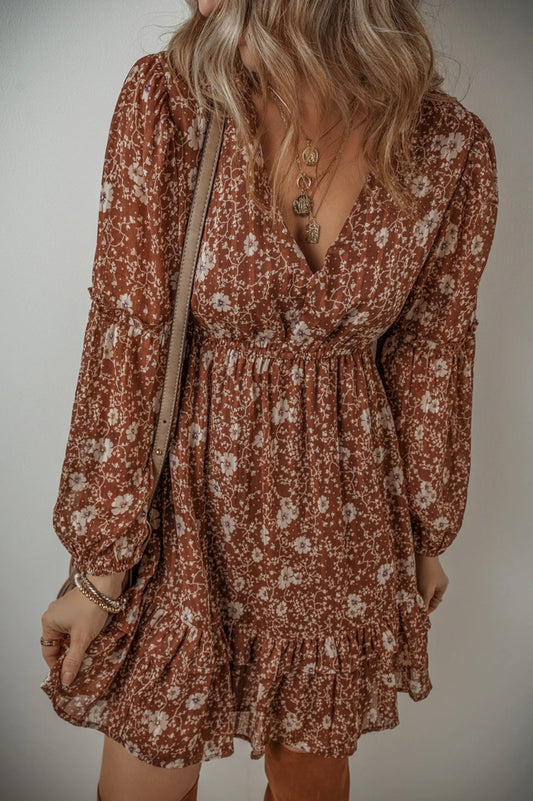 Boho Fall Mini Dress
