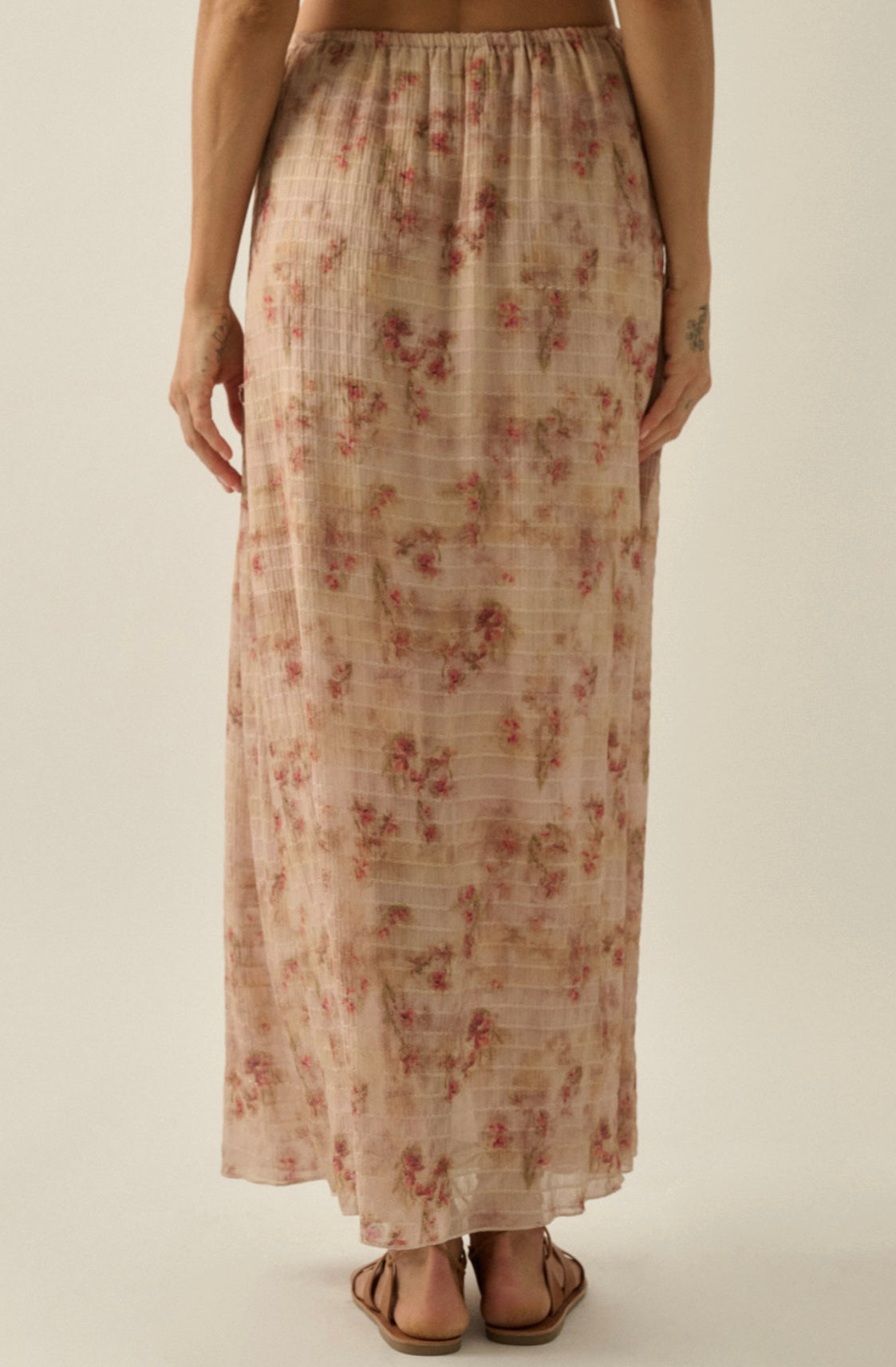 Dusty Rose Chiffon Skirt