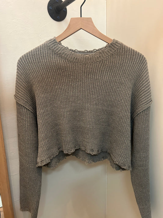Distressed Grey Sweater
