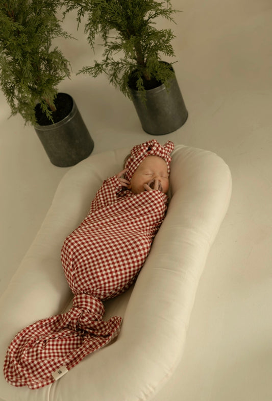 Red Gingham Swaddle