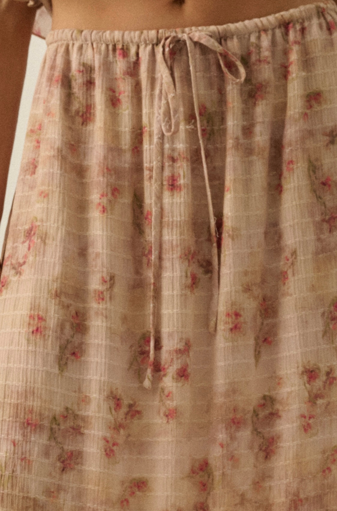 Dusty Rose Chiffon Skirt
