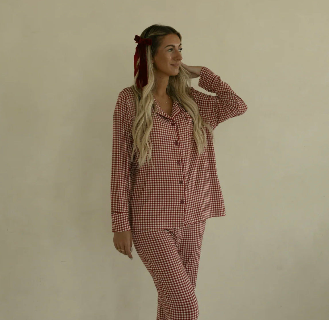 Women’s Red Checkerboard PJs