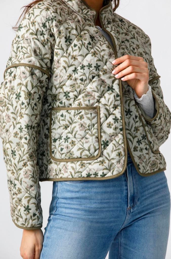 Olive Floral Jacket