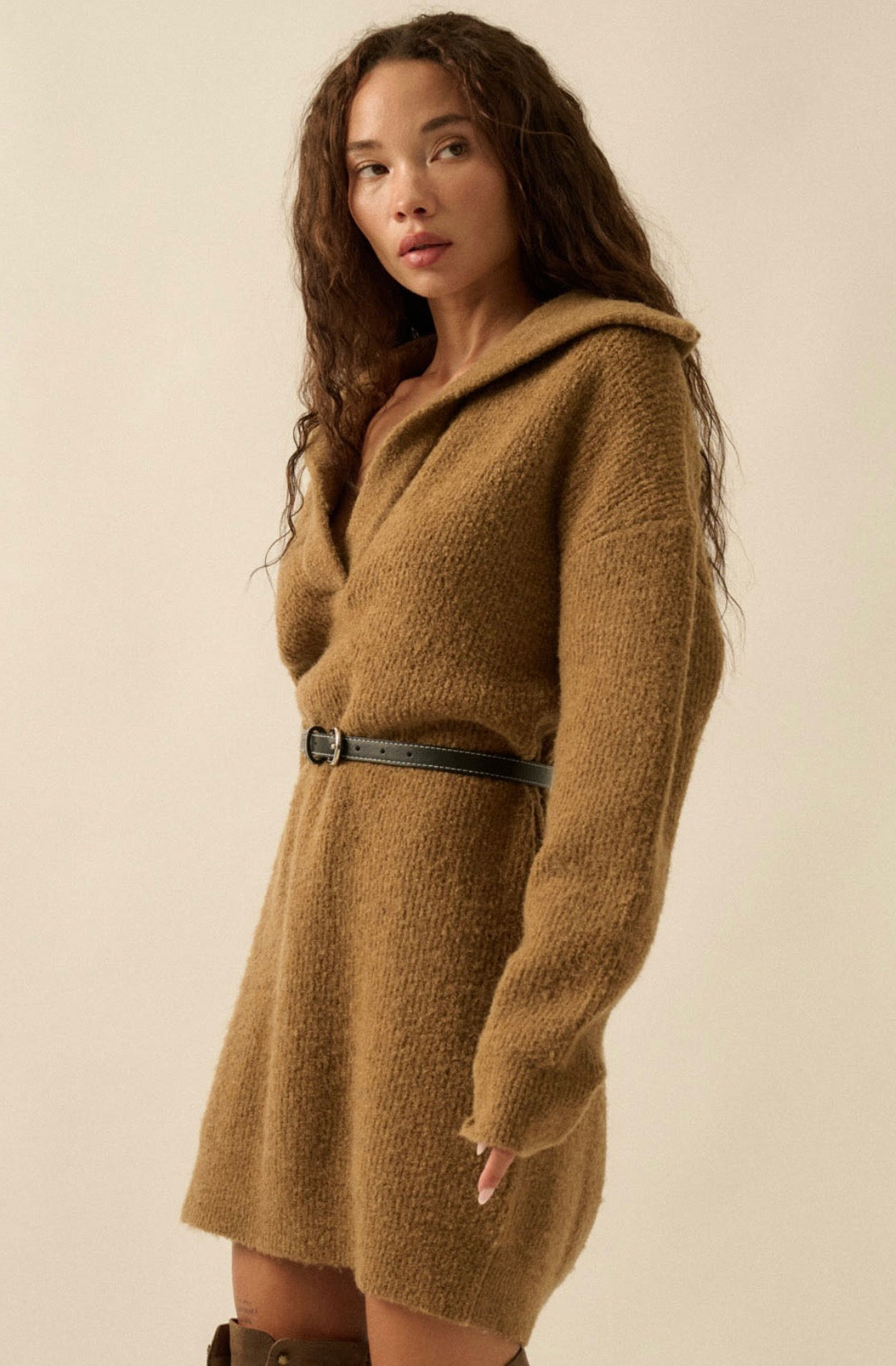Caramel Sweater Dress