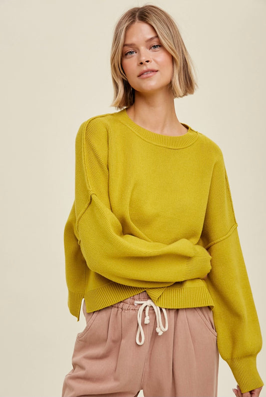 Like Relaxed Cropped Sweater