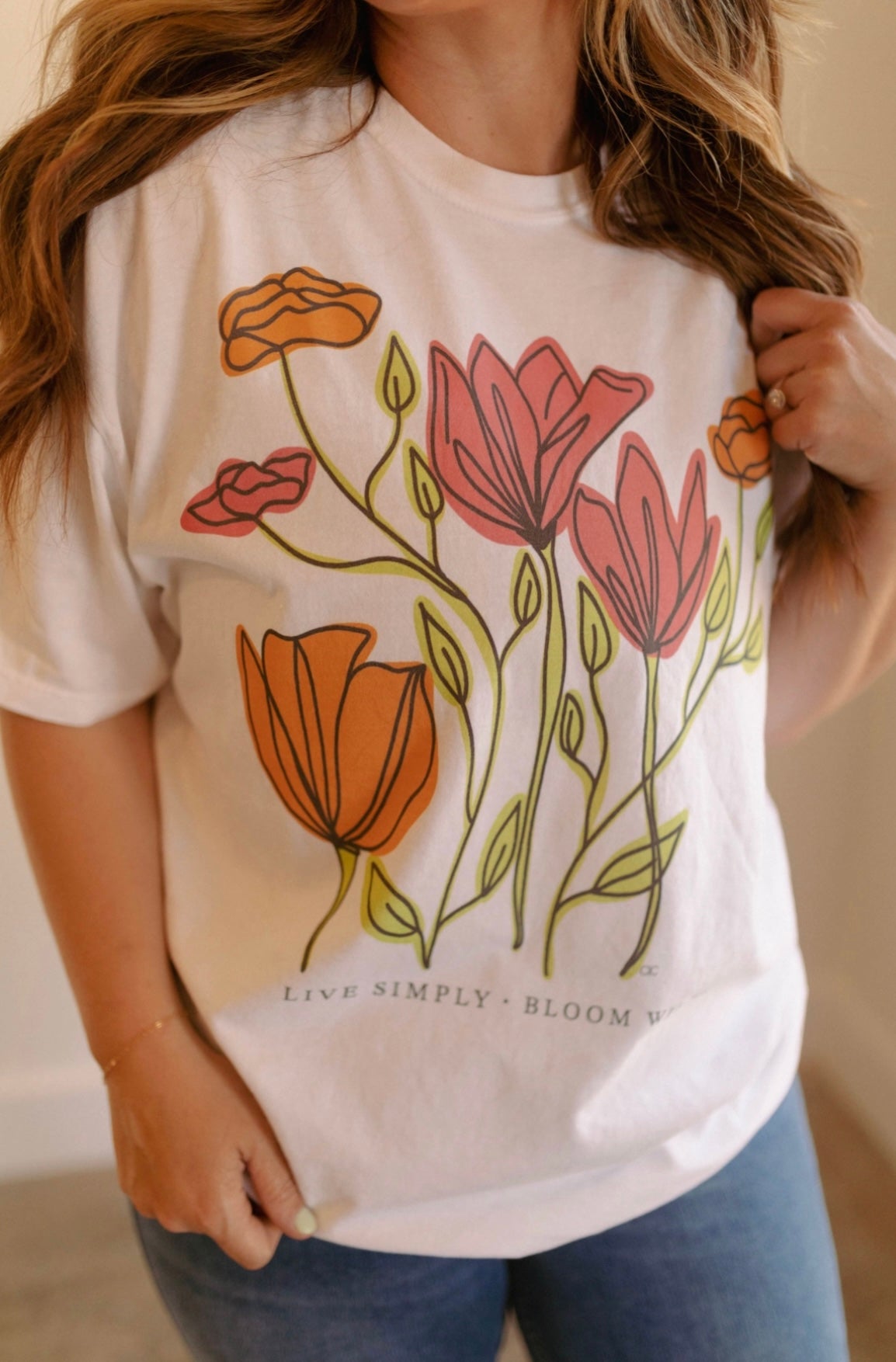Live Simply Floral Shirt