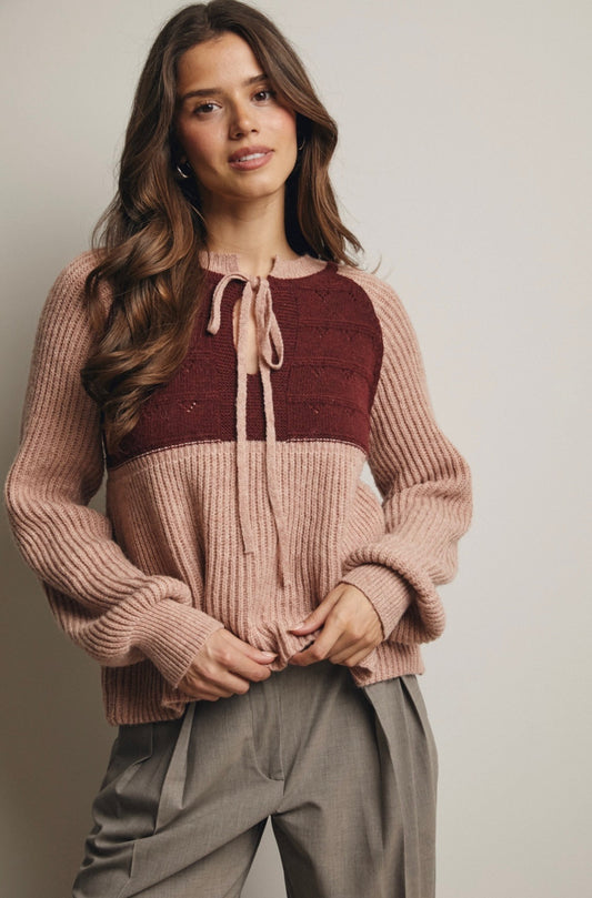 Sweetheart Two Tone Sweater