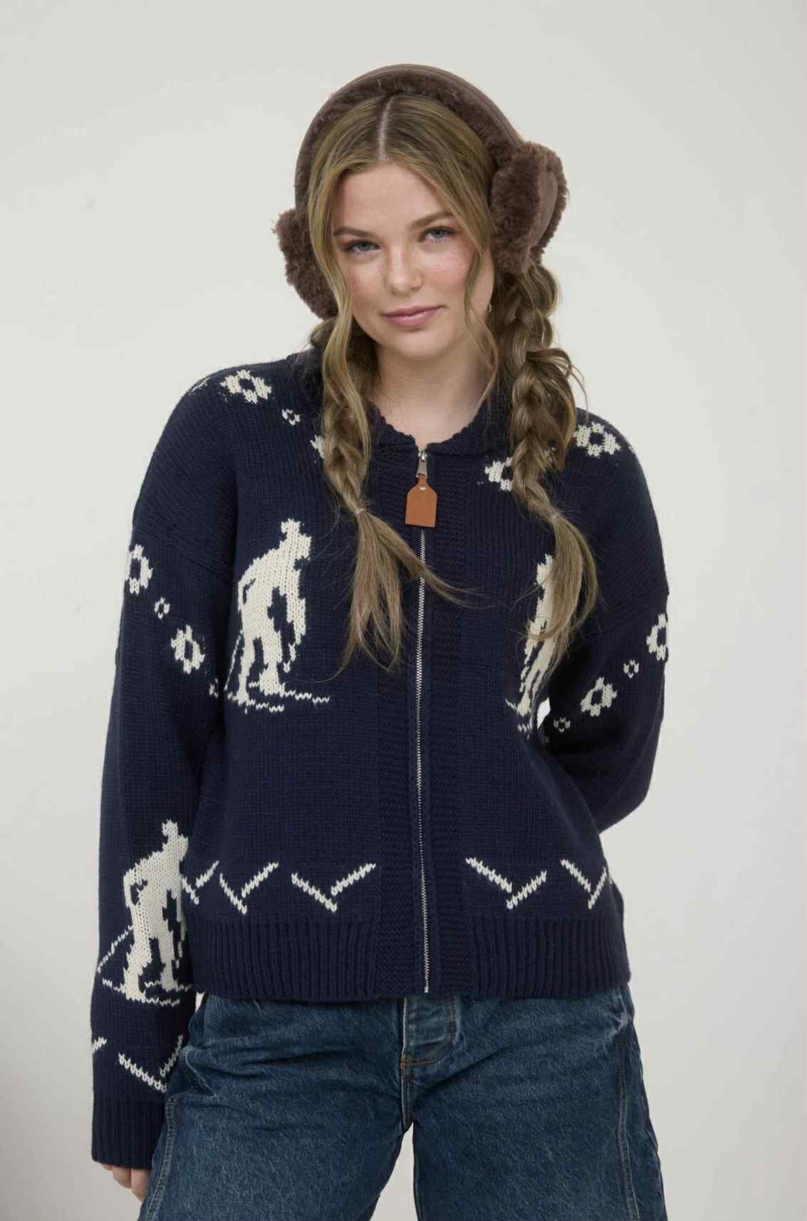 Navy Ski Sweater