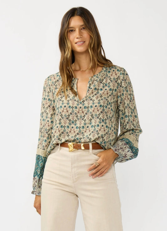 Dainty Blue Floral Blouse