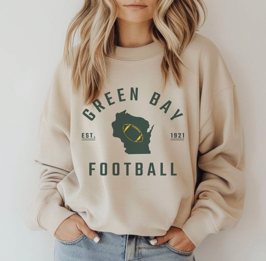 Cream Green Bay Sweatshirt