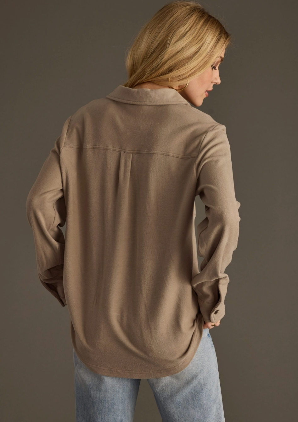 Taupe Buttonup