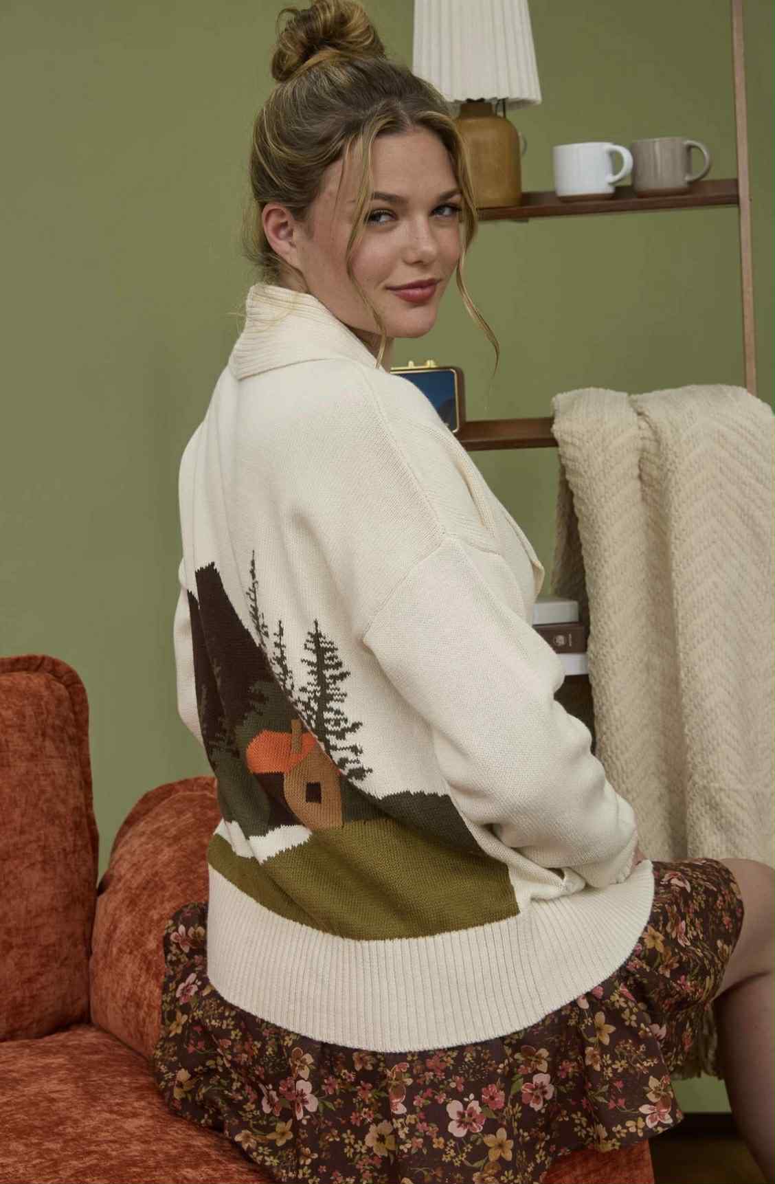Cabin in the woods cardigan