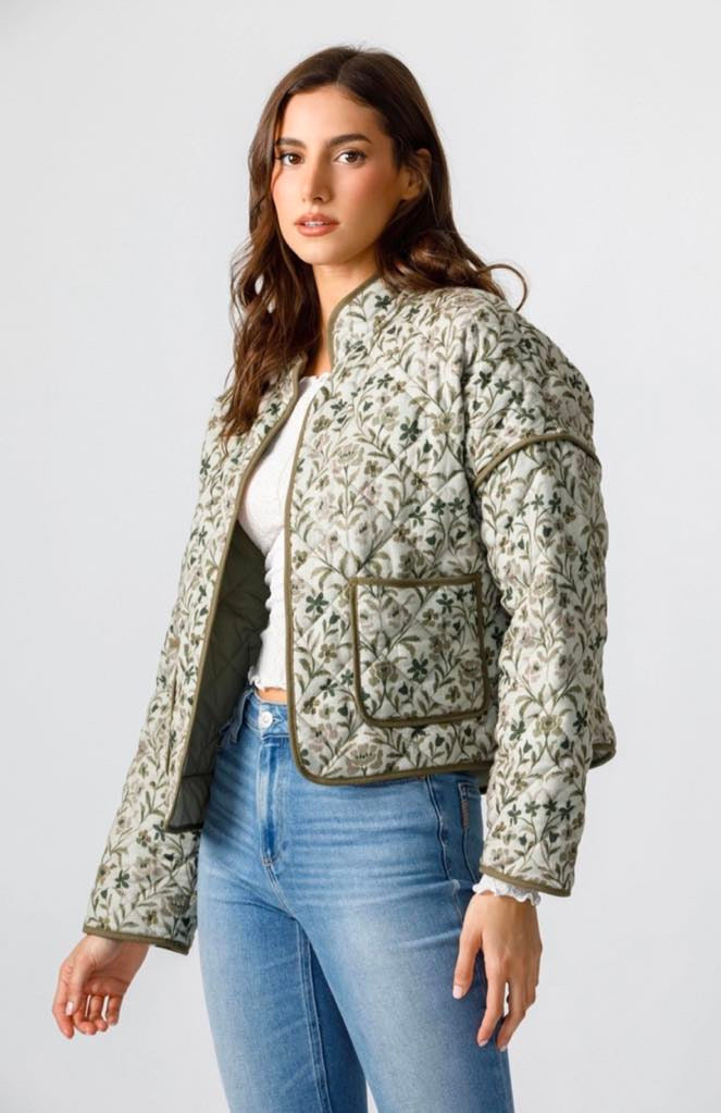 Olive Floral Jacket